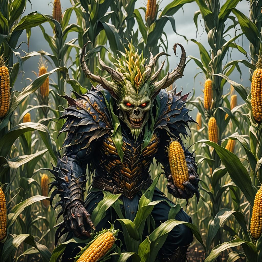 Corn as a Demon - AI Generated Artwork - NightCafe Creator