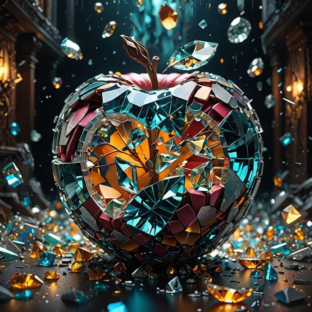 Shattered apple  by @Lyine