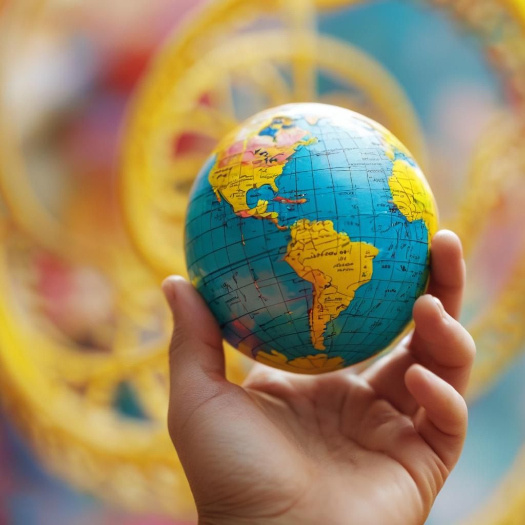 A small globe of the world