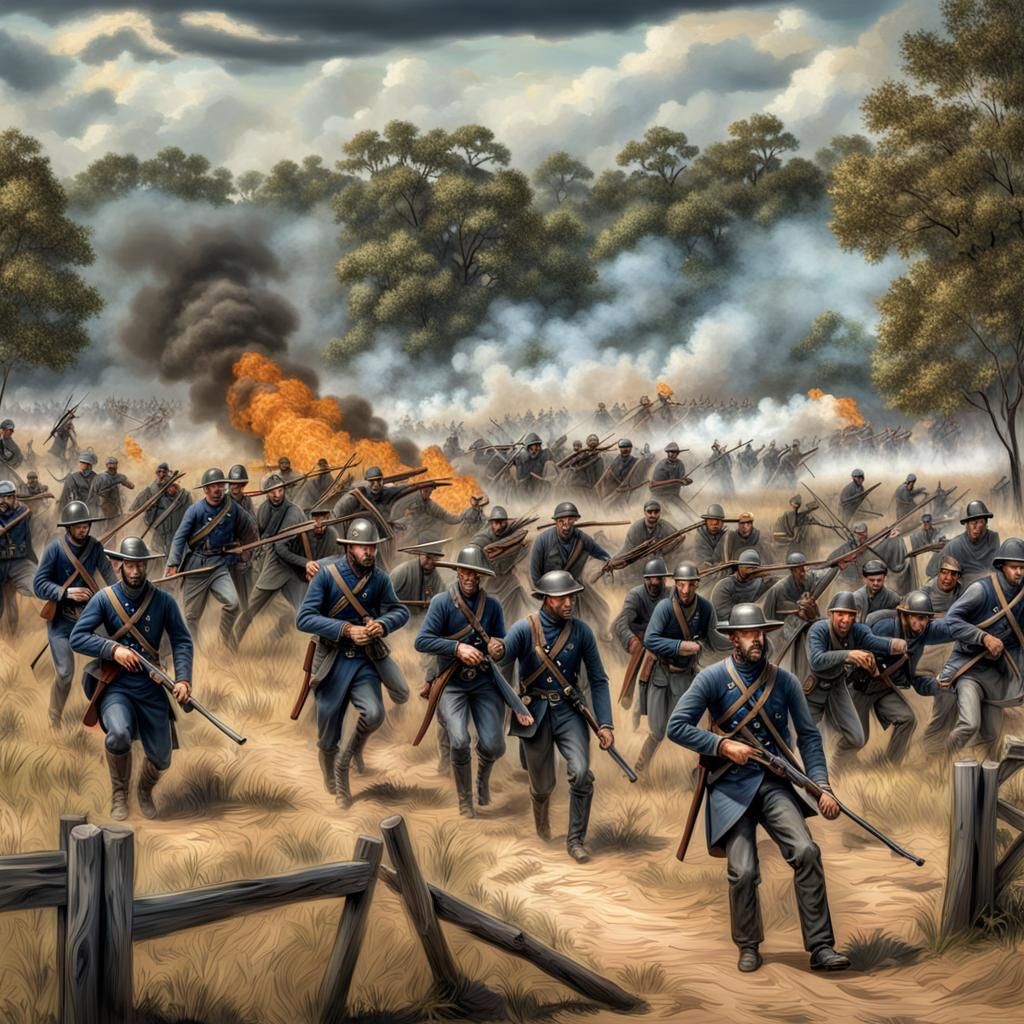 American Civil War Battle Scene In The South Ai Generated Artwork Nightcafe Creator