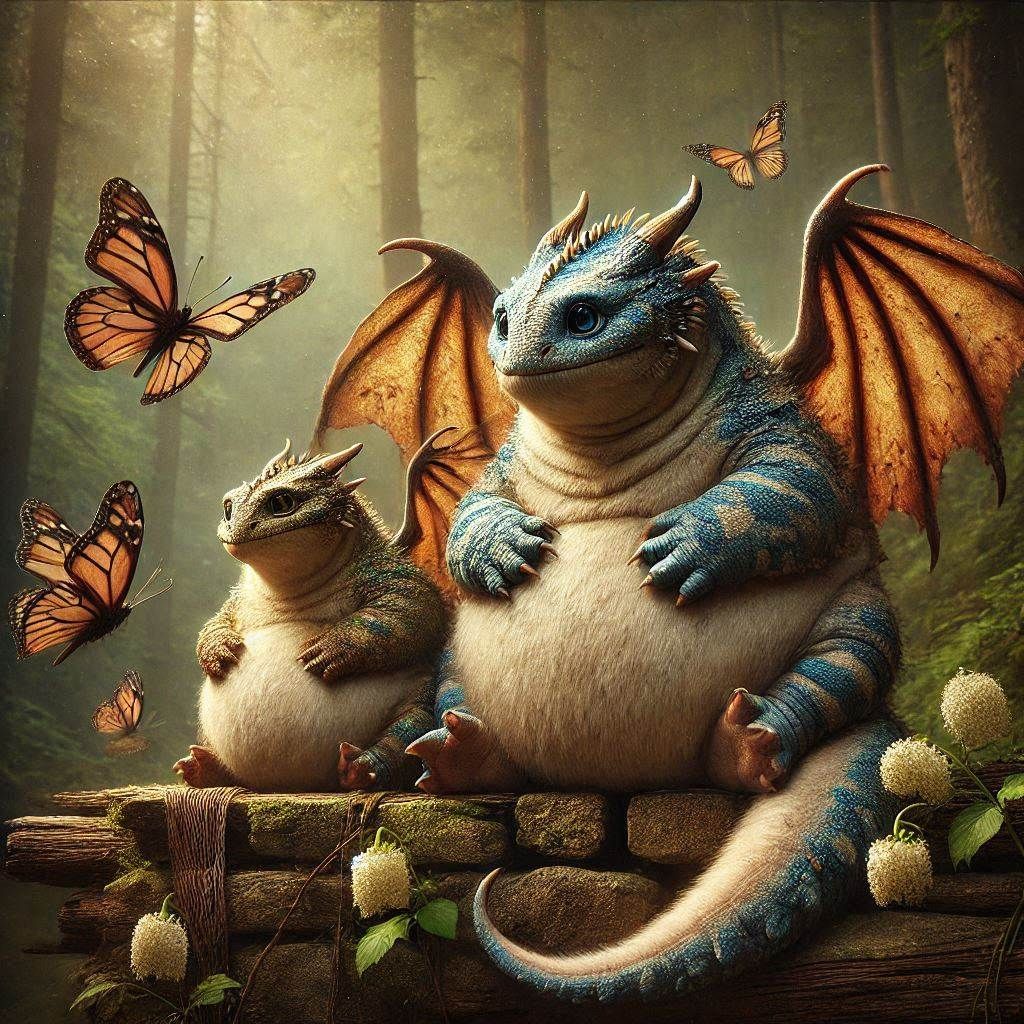 Baby dragons and butterflies