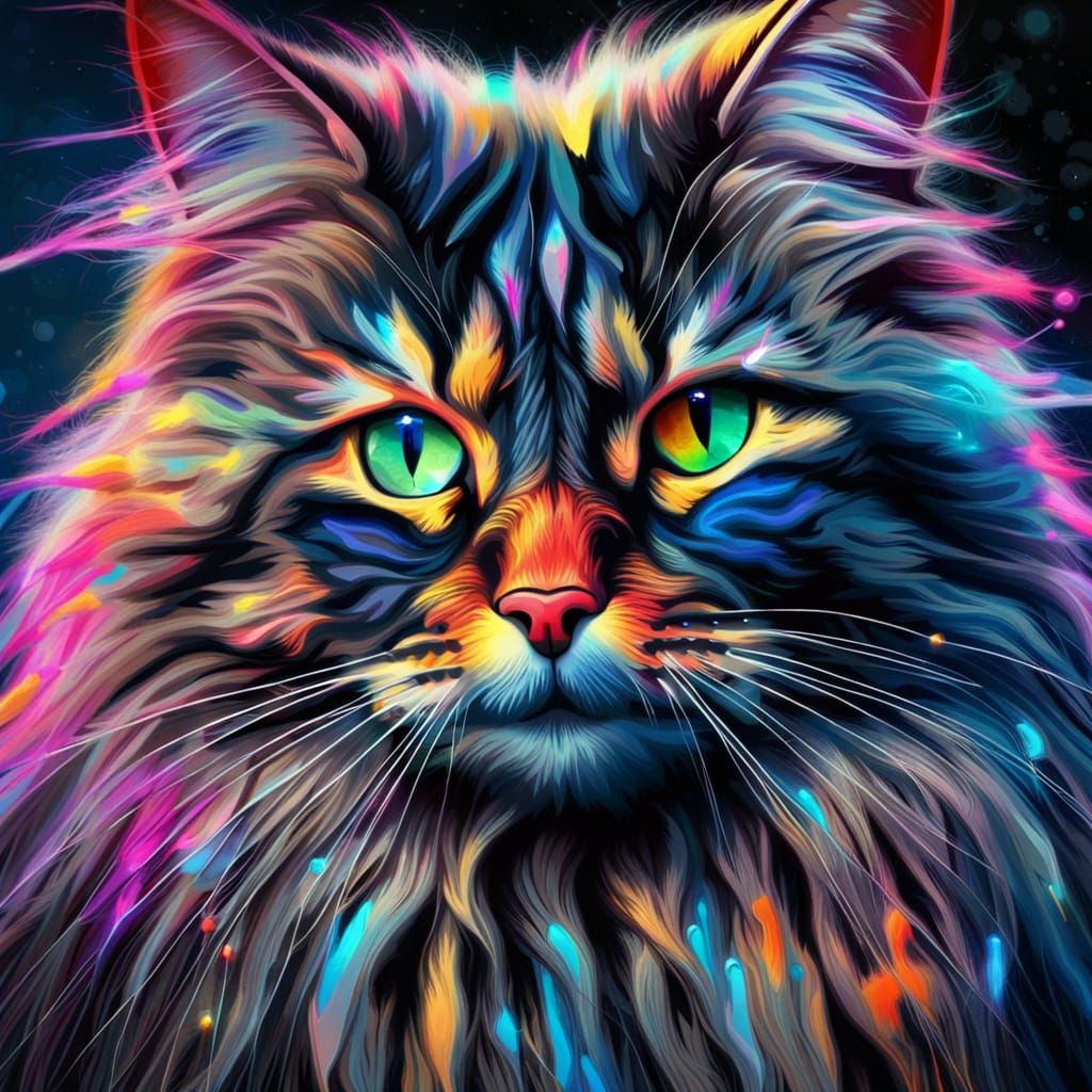 Norwegian Forest Cat - AI Generated Artwork - NightCafe Creator