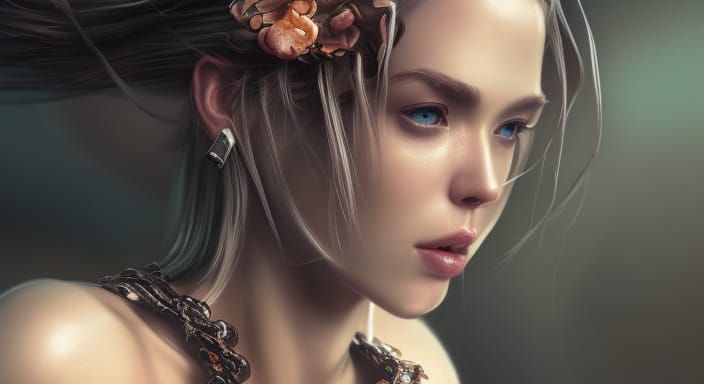 Detailed Photorealistic Portrait of a Woman