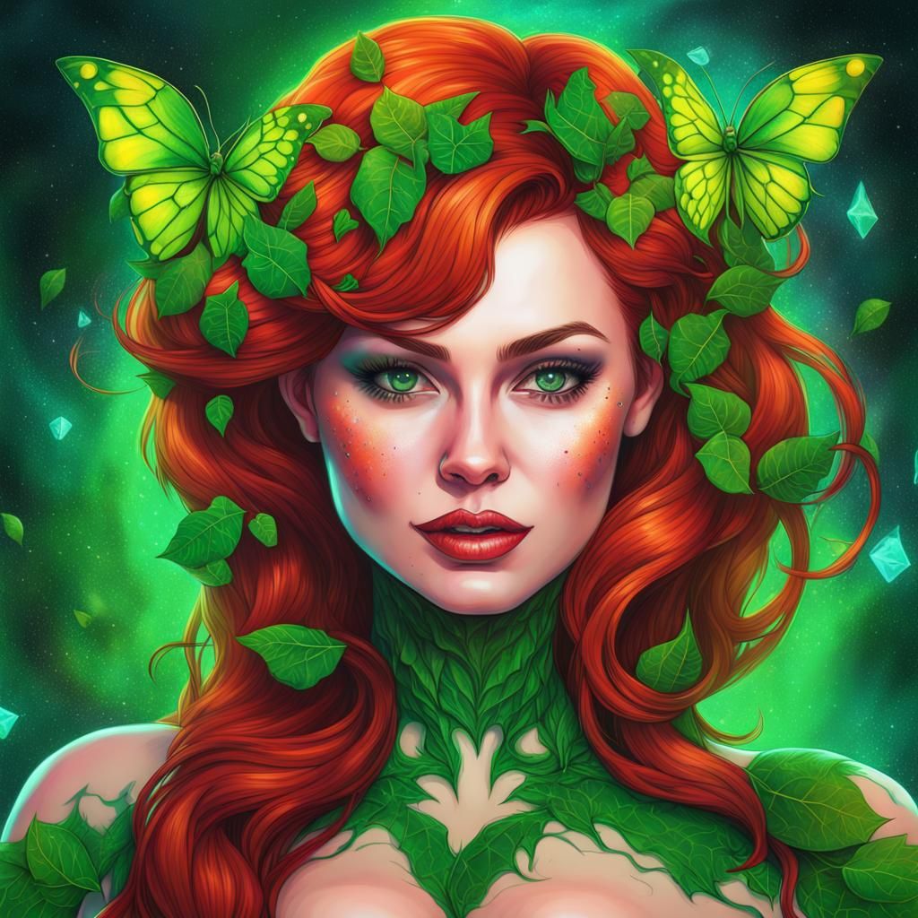 Green butterfly Poison Ivy