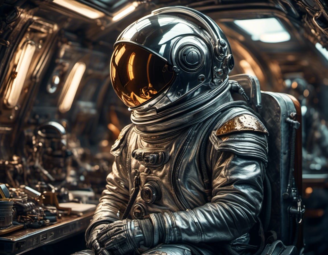 silver spacesuits