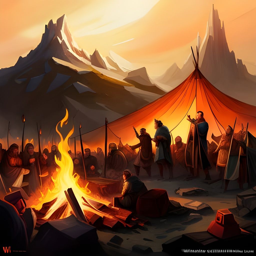 Viking camp - AI Generated Artwork - NightCafe Creator