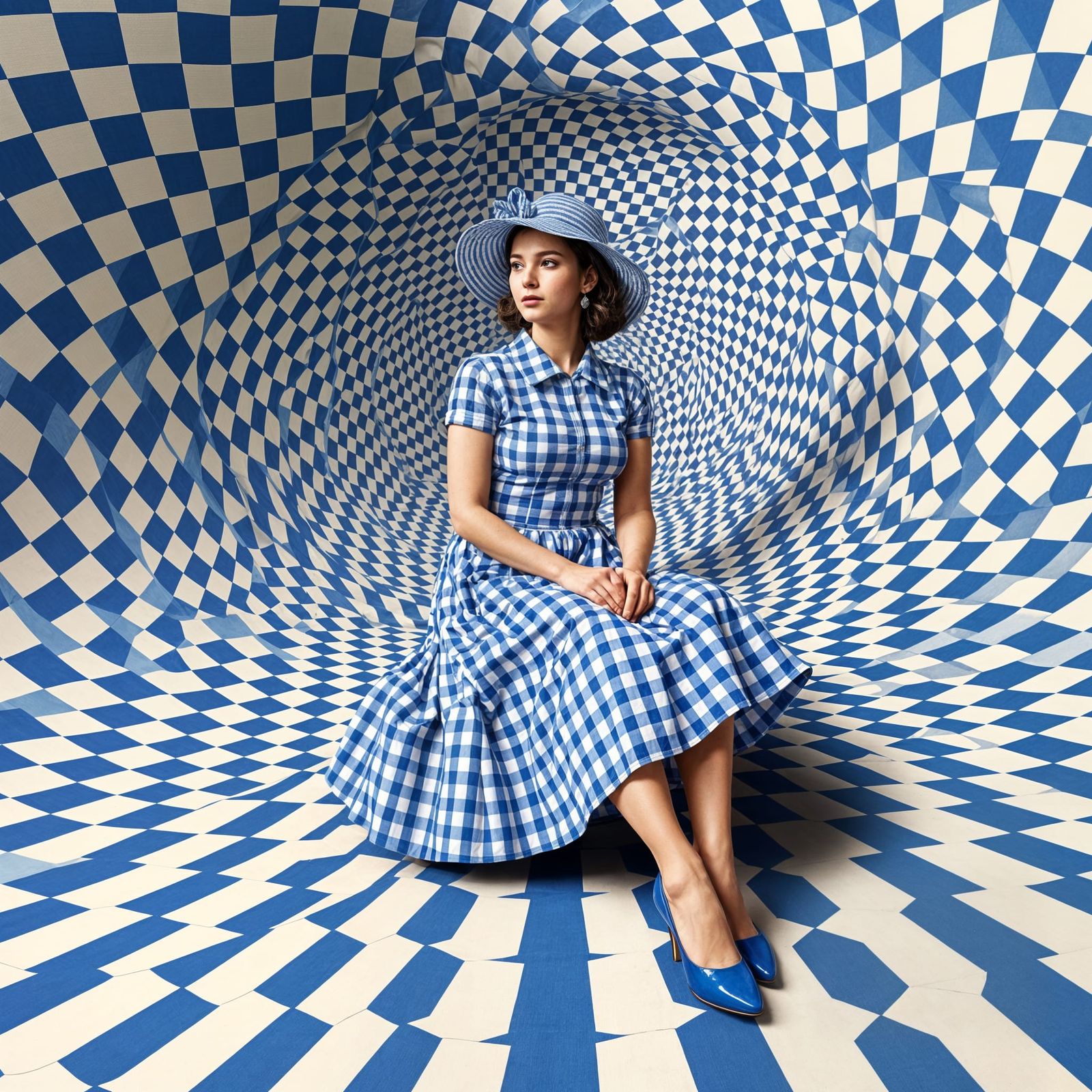 A Gingham Illusion   by @EJT