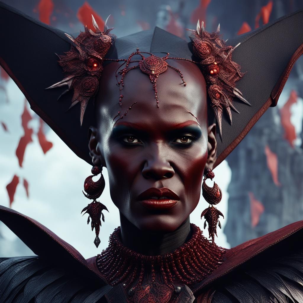 Grace Jones as a female vampire