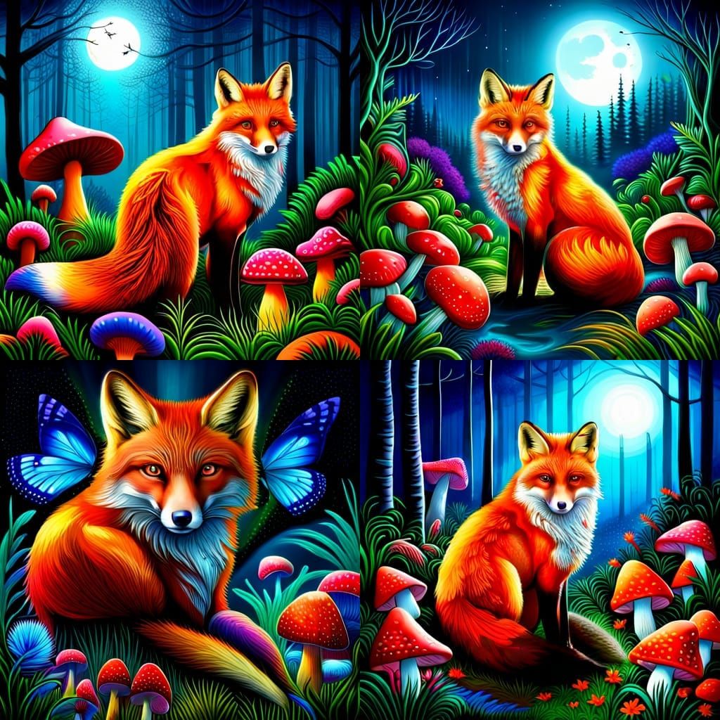 The Mystical Fox 4 - AI Generated Artwork - NightCafe Creator