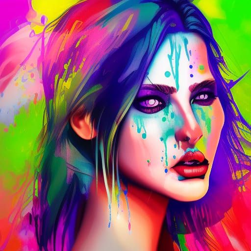 crazy party girl - AI Generated Artwork - NightCafe Creator