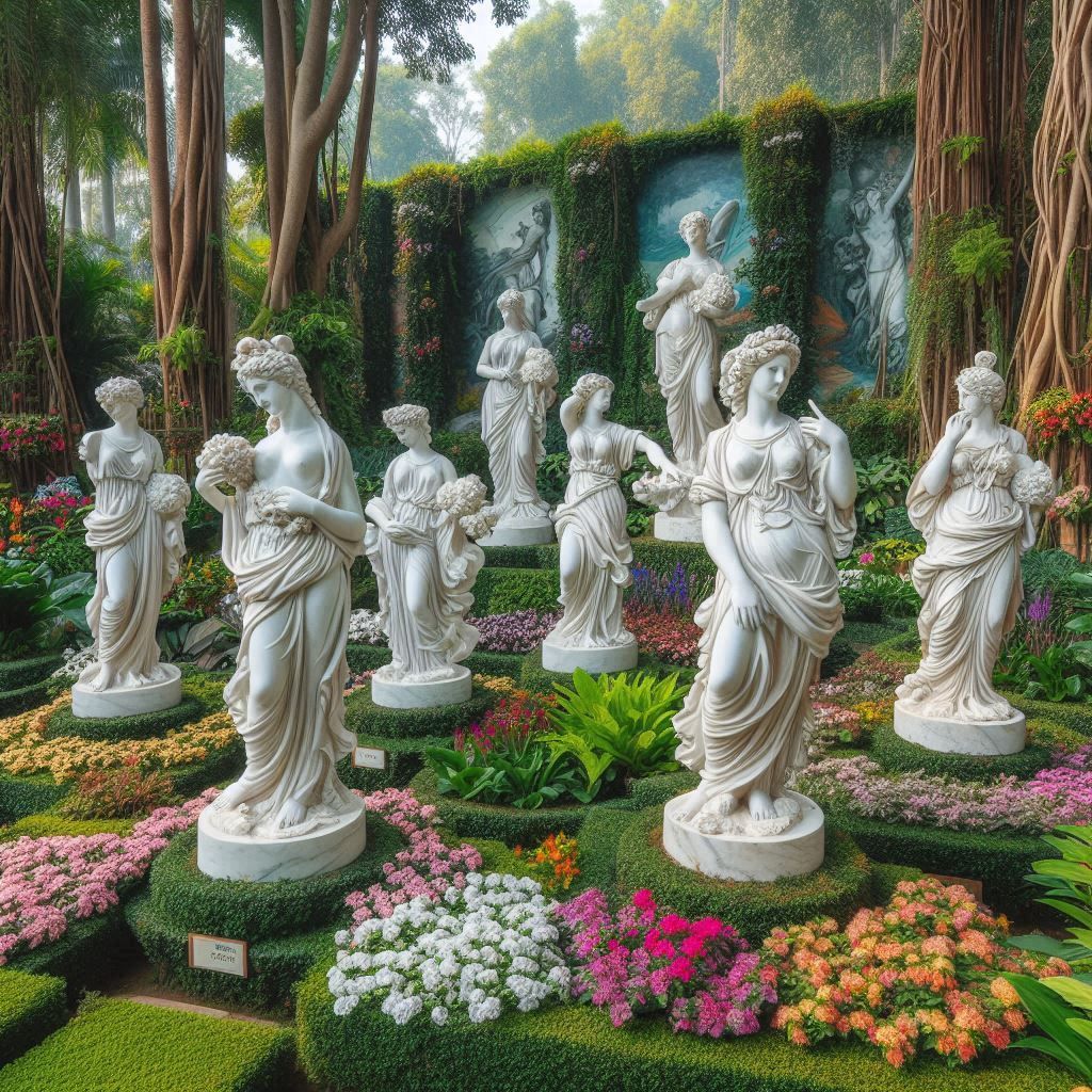 Sculptures of the muses Greek mithology