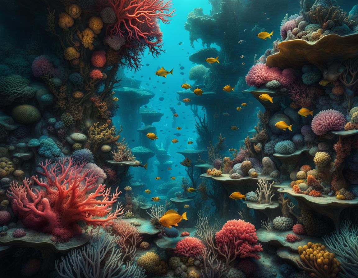 complicated underwater fantasy world, coral_paradise underwater by ...