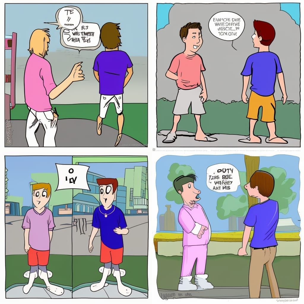 wedgie boy cartoon style