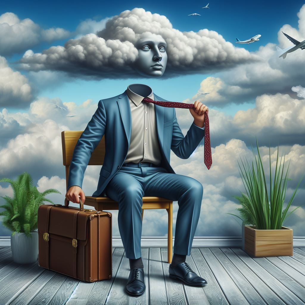 Avoir la tête dans les nuages -To have the head in the clouds