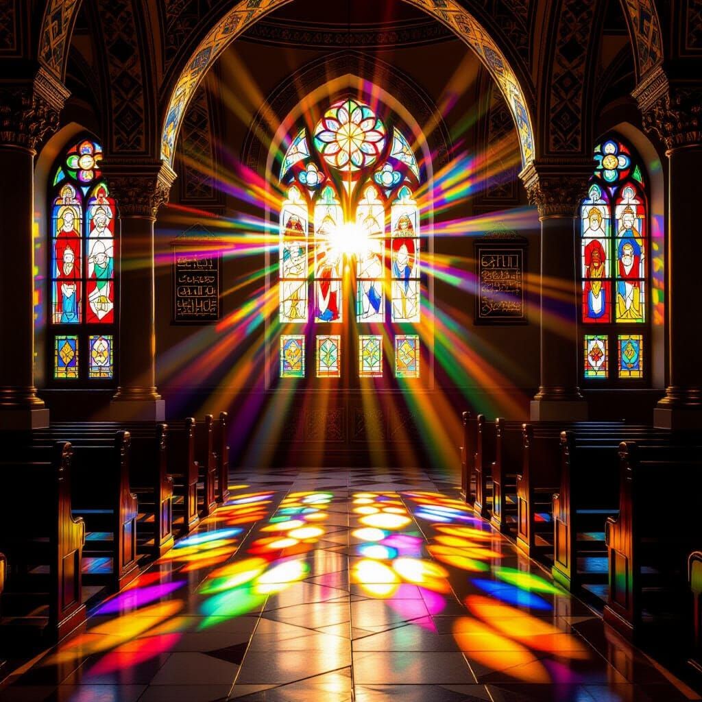 Stained Glass Window Depicts Jewish History
