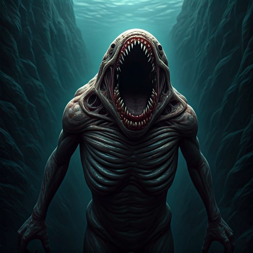 Absolutely horrifying nightmare fuel creature beyond comprehension and the last thing you stutter is : W-what kind of monster are you