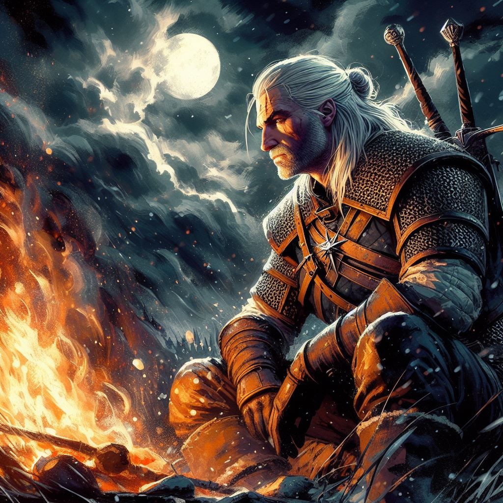 Geralt by the campfire 🔥