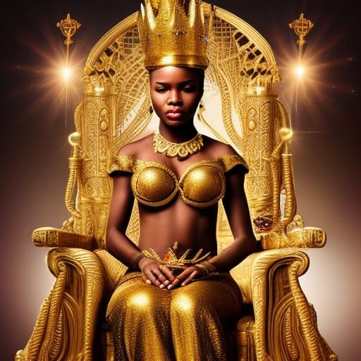 The Queen on her Throne Epic cinematic brilliant stunning in...