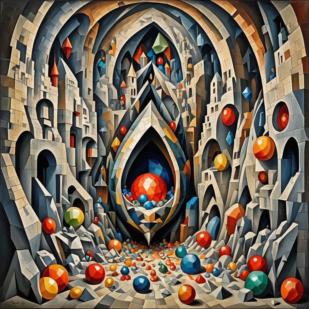 a large cavern with a clutch of dragon eggs and coins and je...