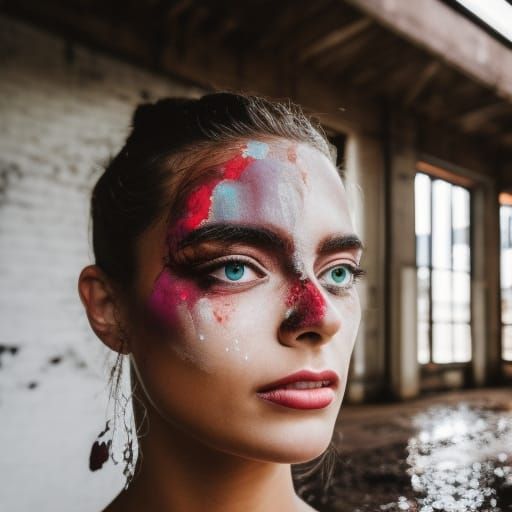 After painting AI Generated Artwork NightCafe Creator