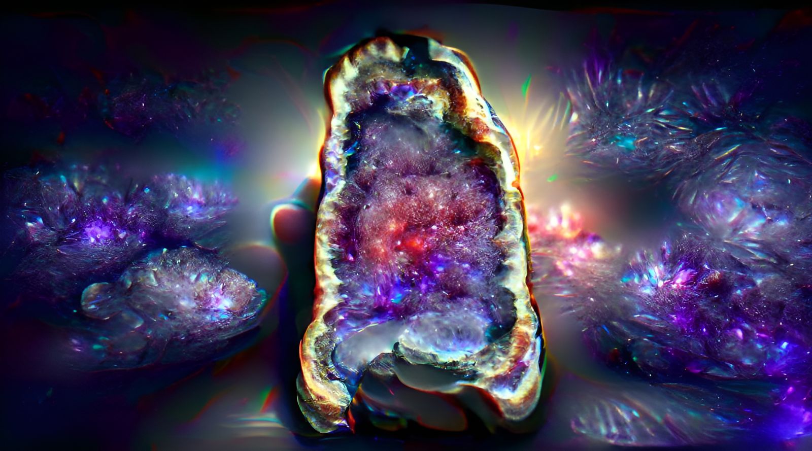 A Galaxy Inside a Geode