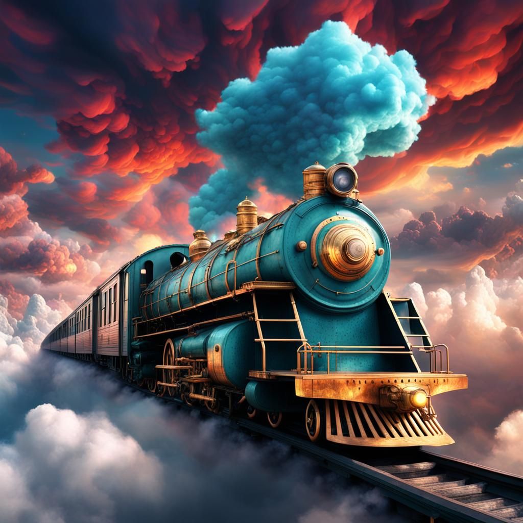 Special Cloud train, colorful HD