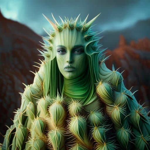 A Cacti Goddess - AI Generated Artwork - NightCafe Creator