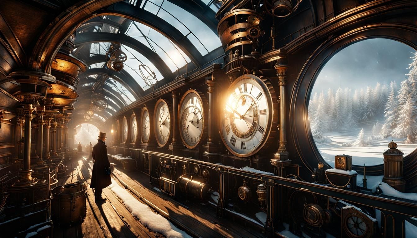 Steampunk and Winter,  by @Leycer