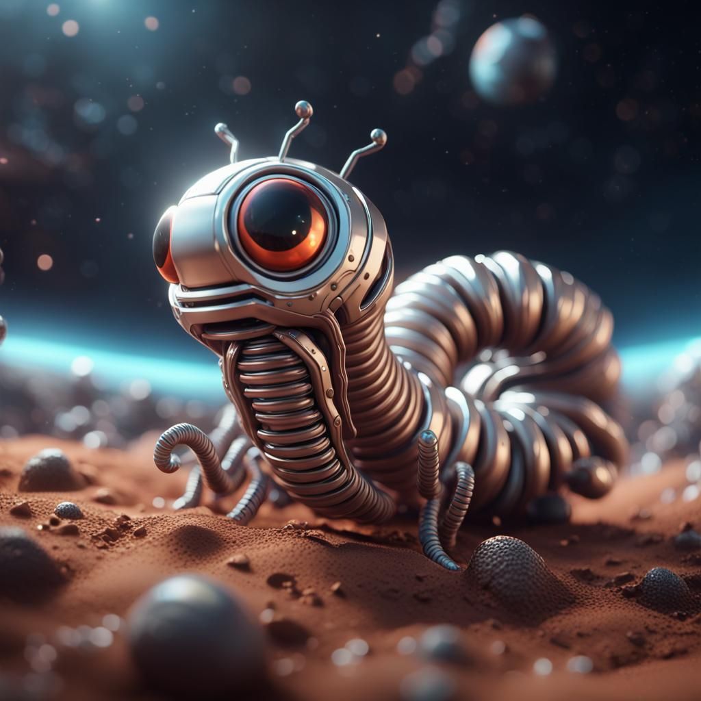 Robo Space Worm Ai Generated Artwork Nightcafe Creator