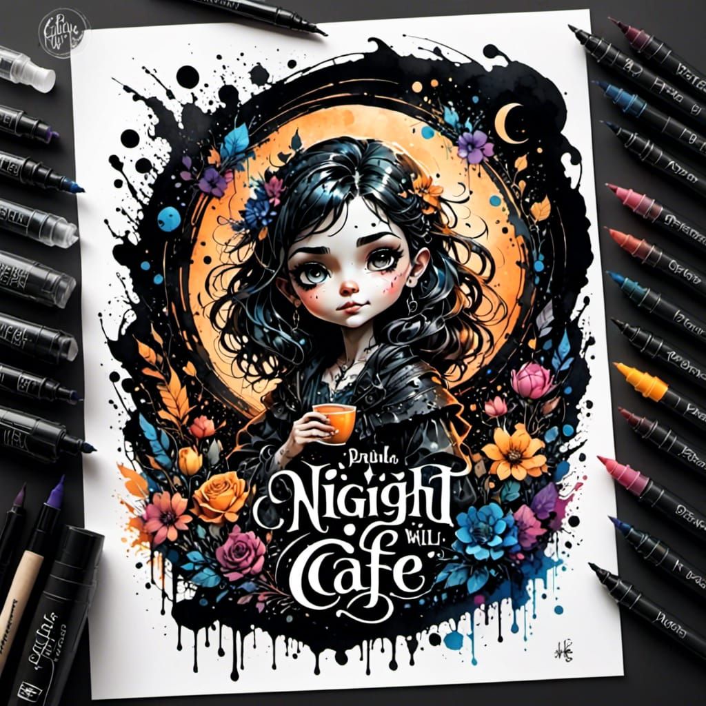 <lora:Unreal InkArchive XL:0.6> <lora:DWC:1.0> <lora:ExB Lettering:1.2> Calligraphic Lettering Inscription Ink style on a completely black b...