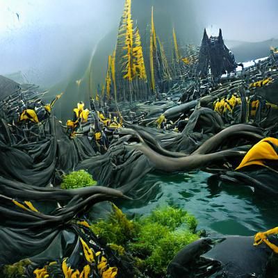 Kelp Forest in a Volcanic Ocean