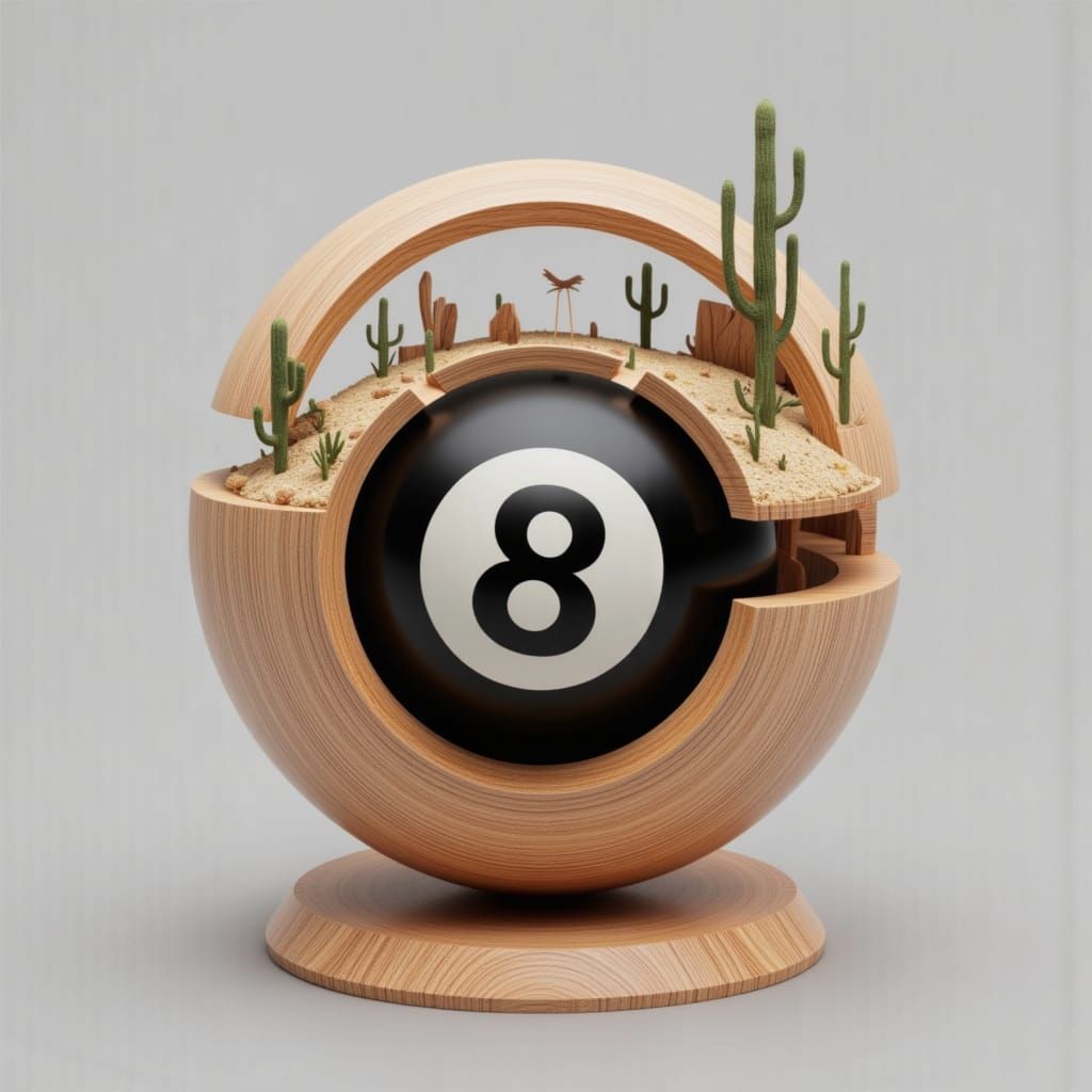 Wooden Magic 8-ball