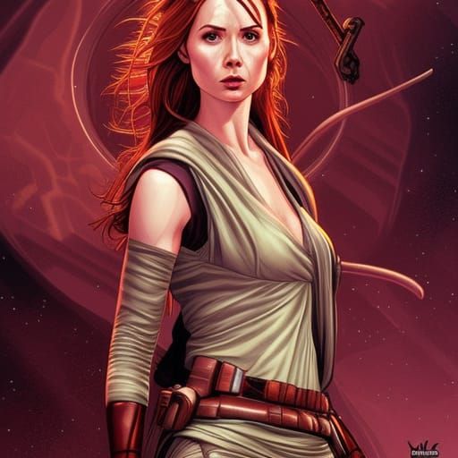 Karen Gillan as Rey - AI Generated Artwork - NightCafe Creator