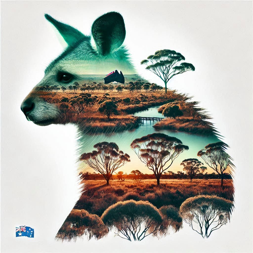 double exposure beautiful fantasy DALL-E 3 portrait landscape..