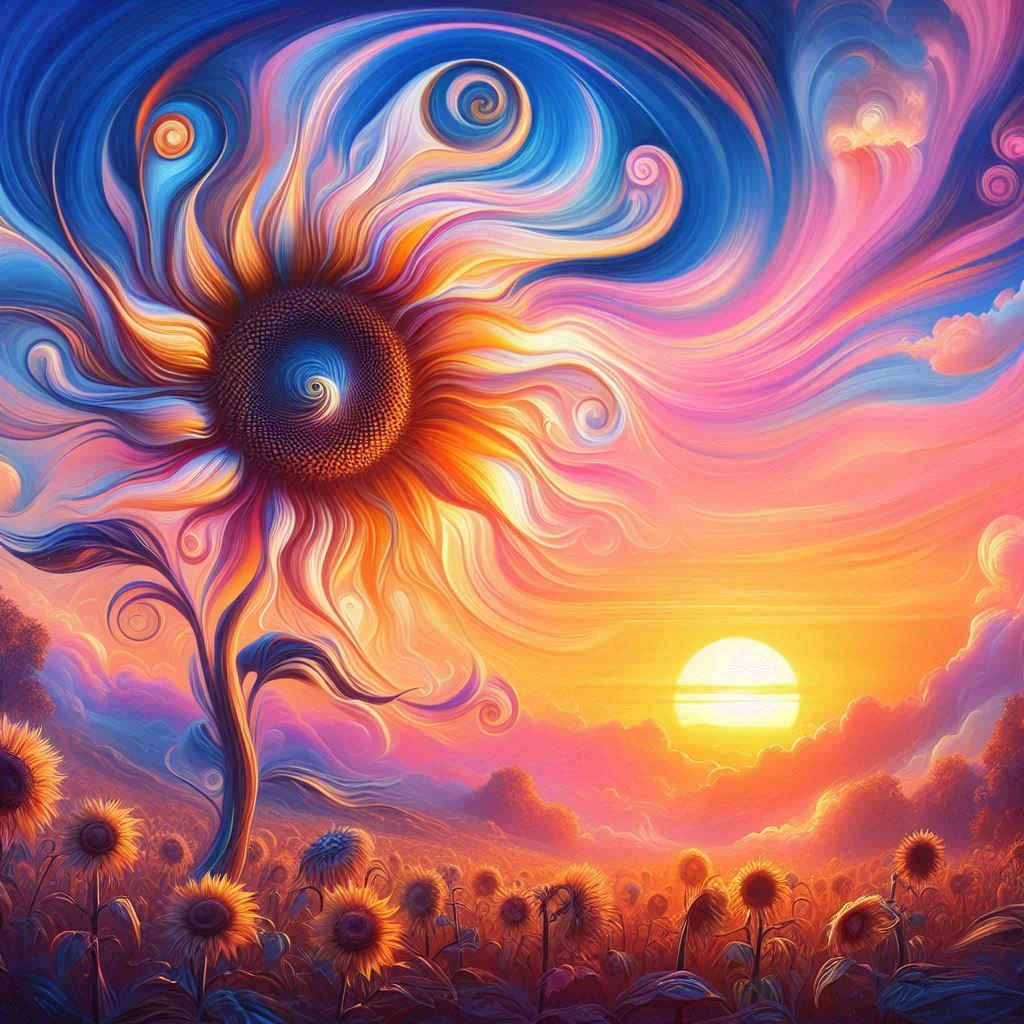 Twilight sky in Salvador Dali style.