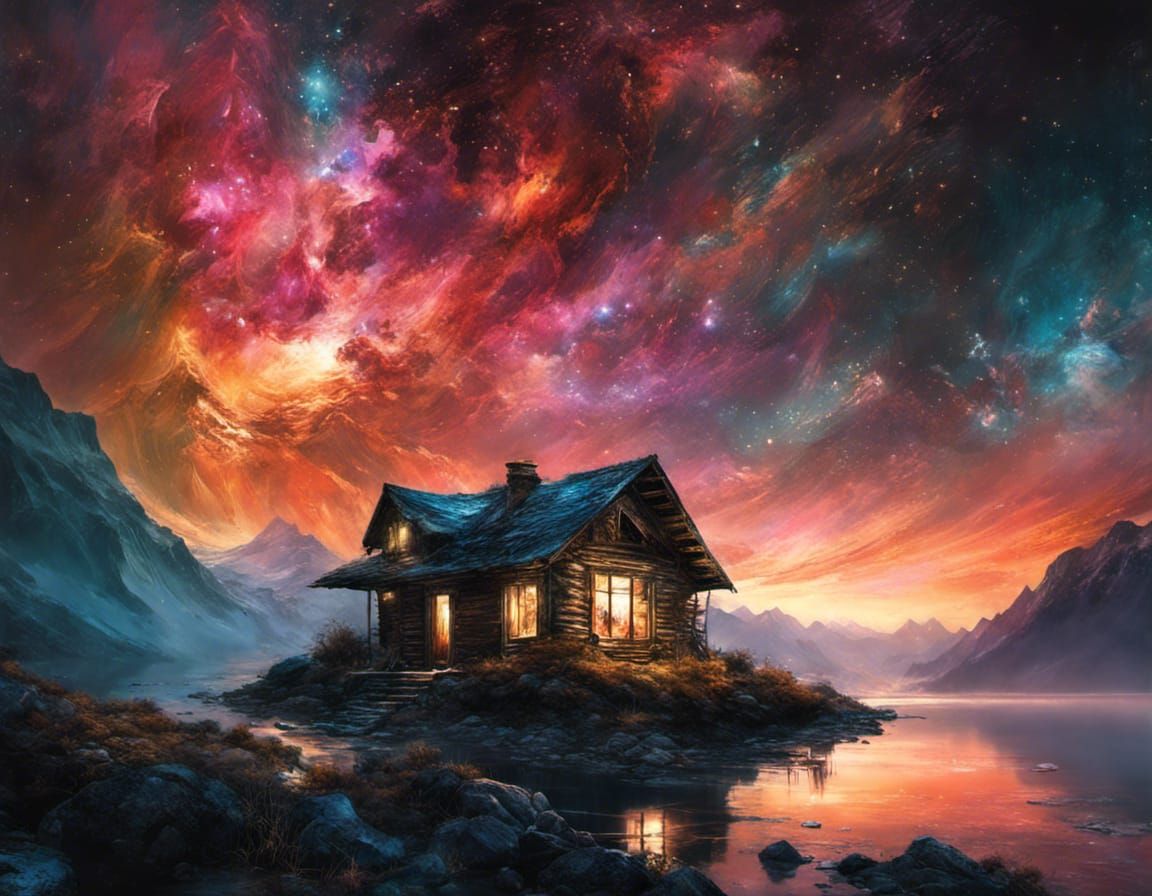 Mountain Retreat under the Stars  by @Adia