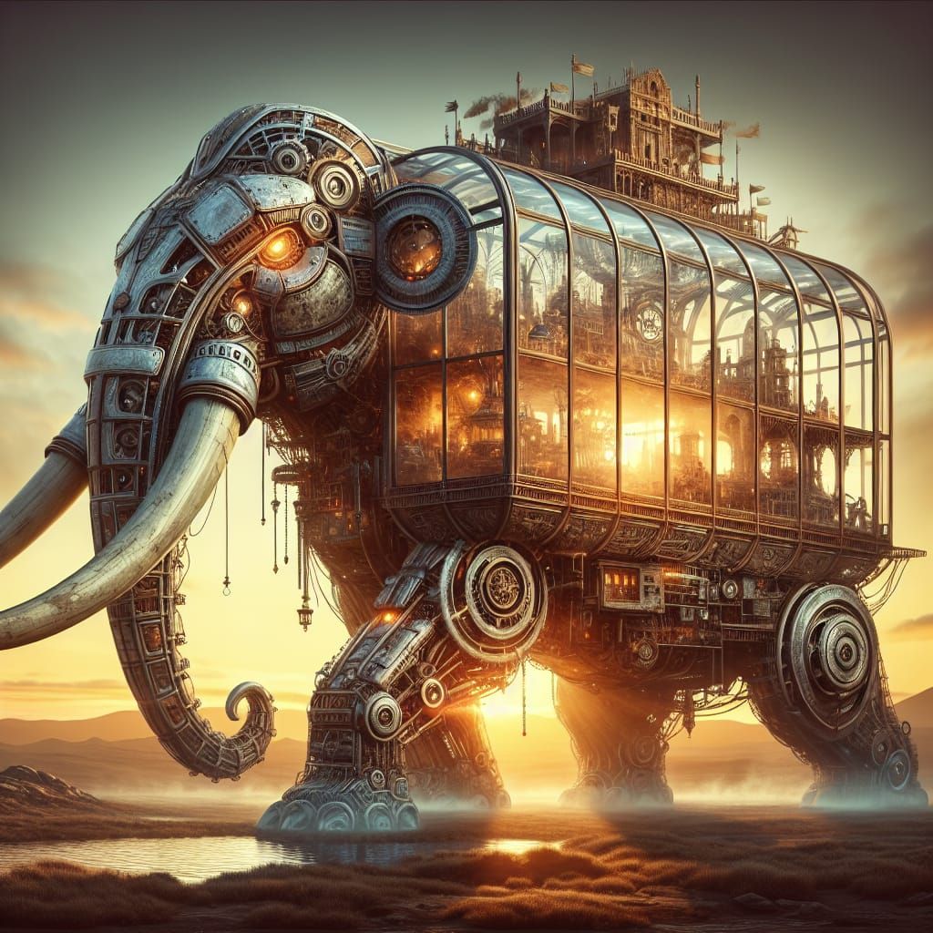 Mammoth Steampunk Fortress  by @Bruno Camadini