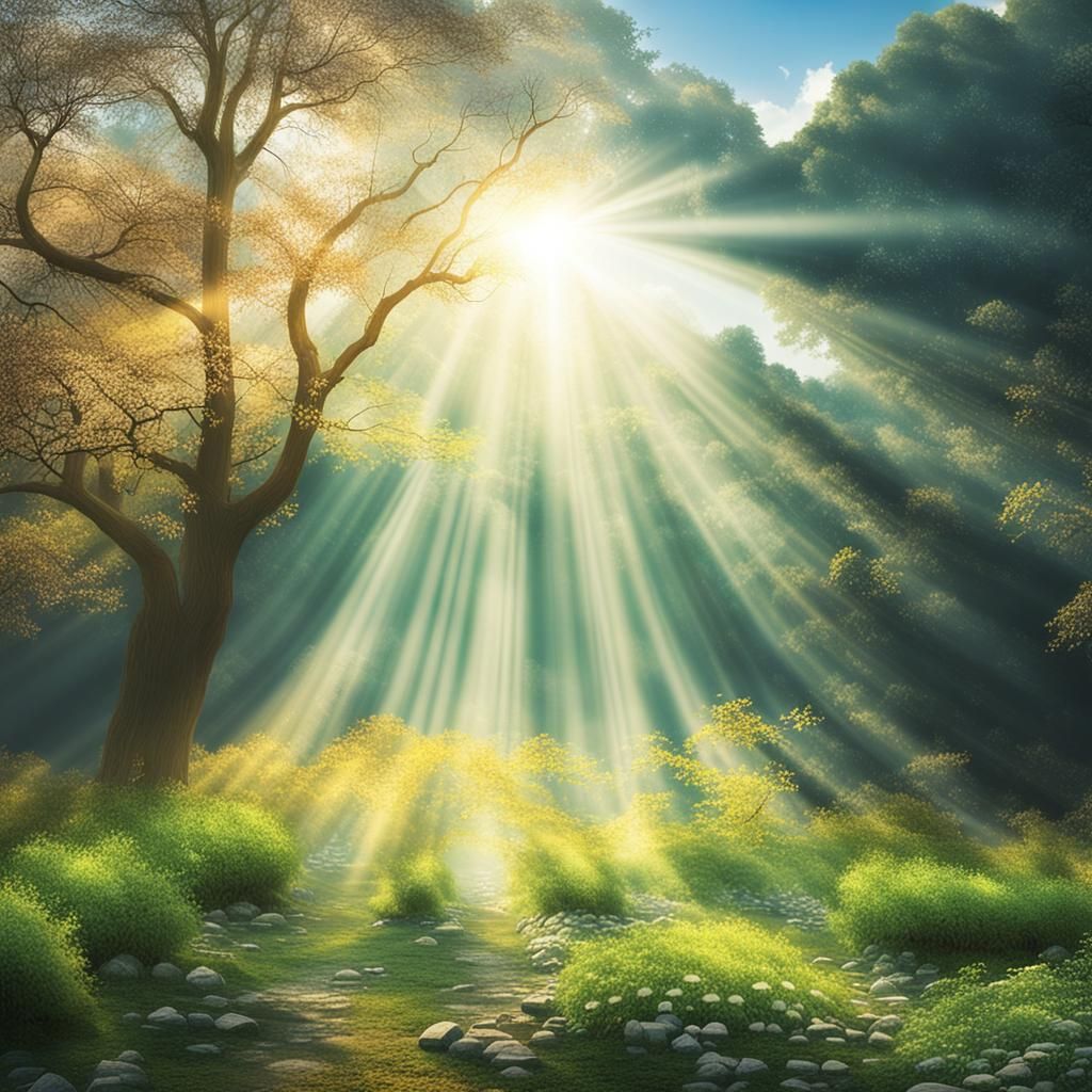 Sunlit Meadow of Flowers in Dreamy Soft Focus