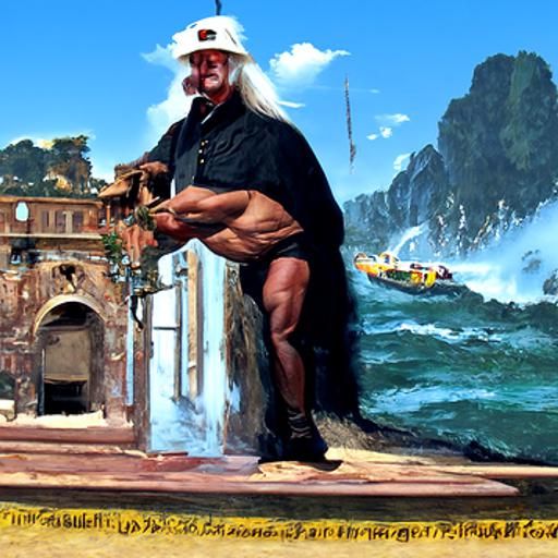 Hulk hogan goes through a time portal to visit 1755 Italy