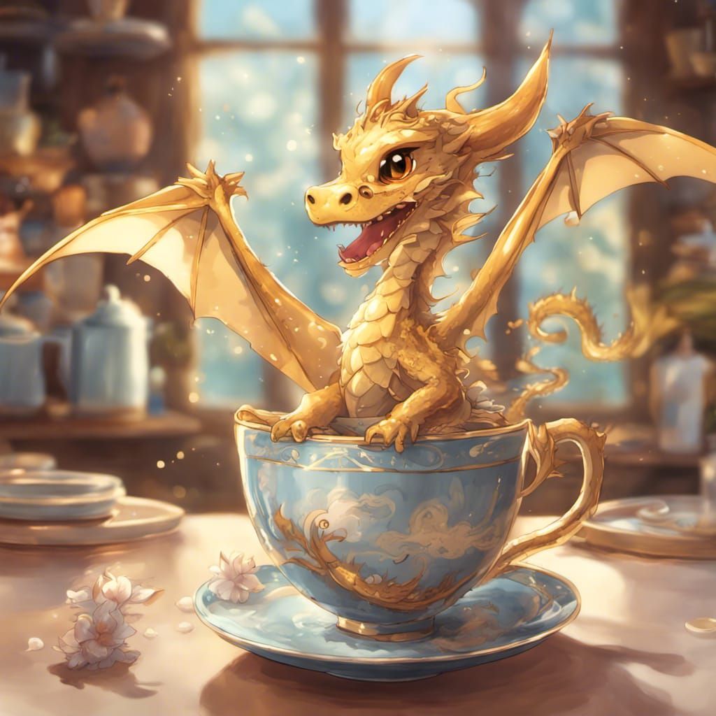Golden Turmeric Dragon Tea Infusion