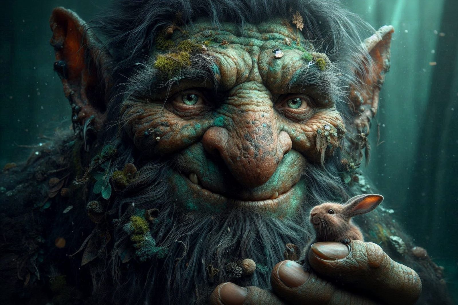 Troll with friend, not lunch.