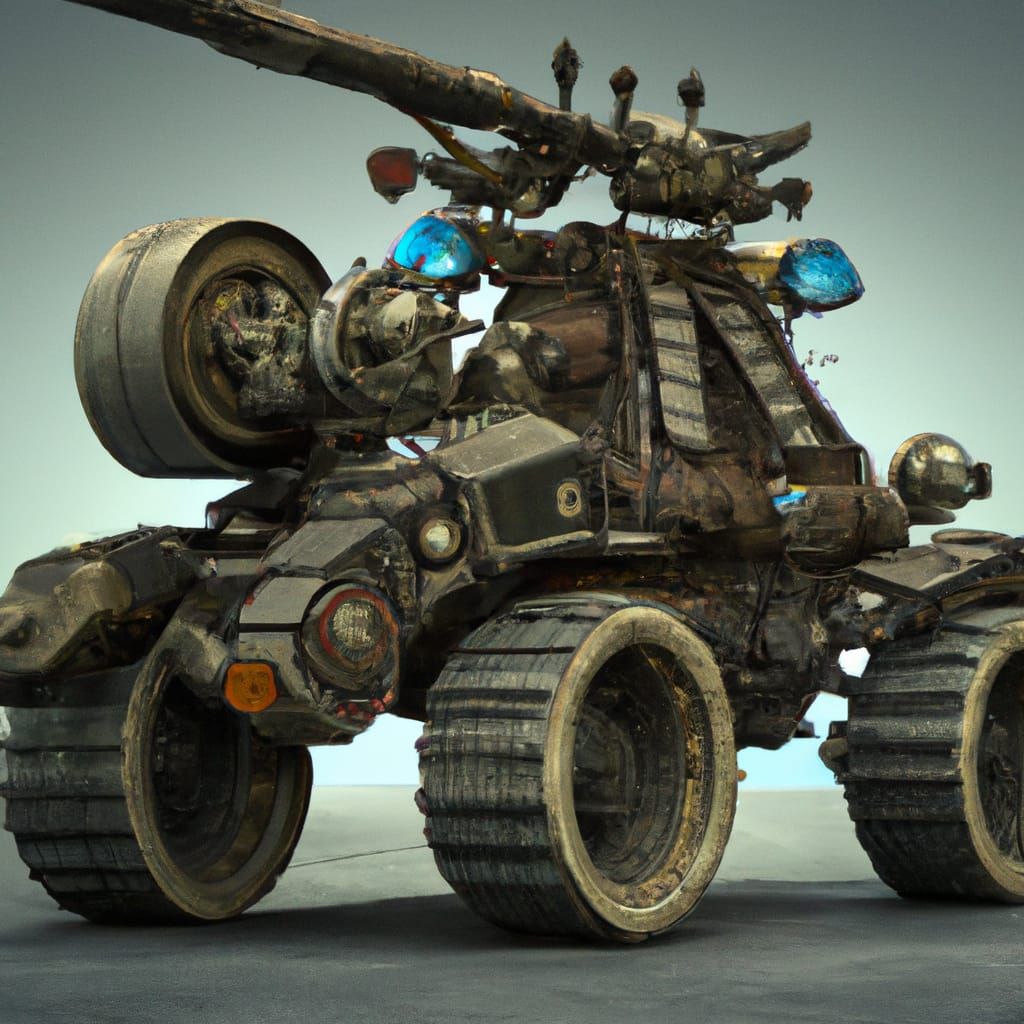 Armoured go kart - AI Generated Artwork - NightCafe Creator