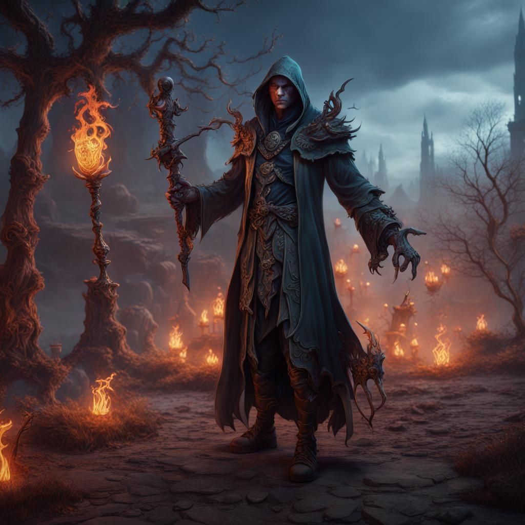 Male necromancer - AI Generated Artwork - NightCafe Creator