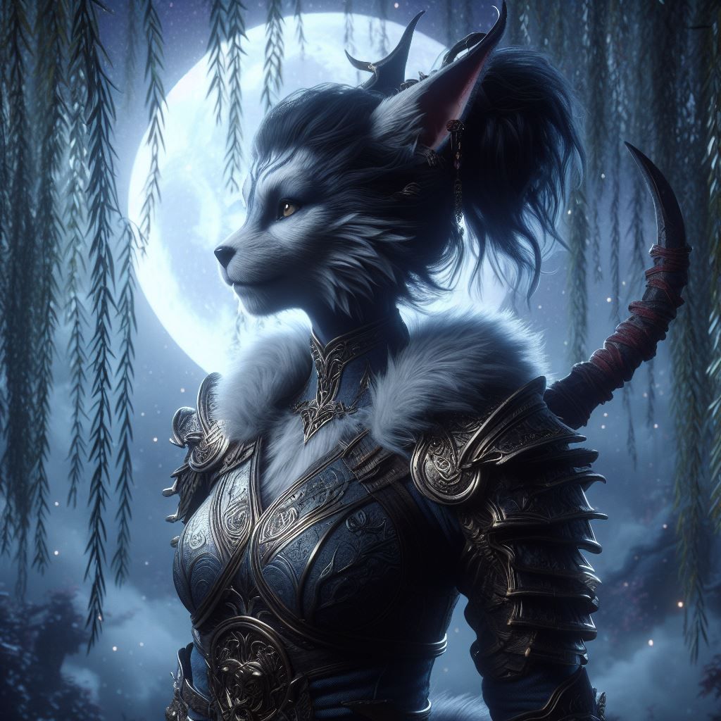 Wolf Fox Kitsune Warrior