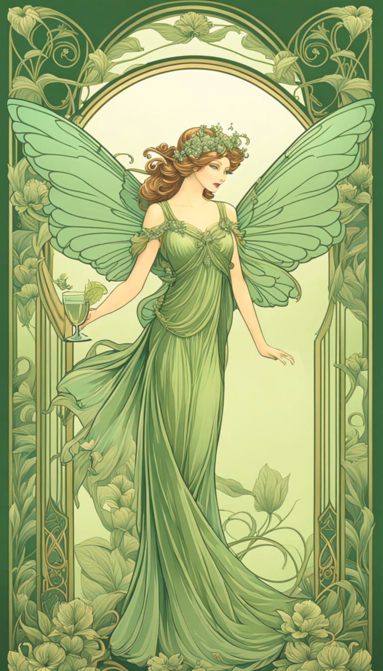 The Absinthe Fairy - Art Nouveau