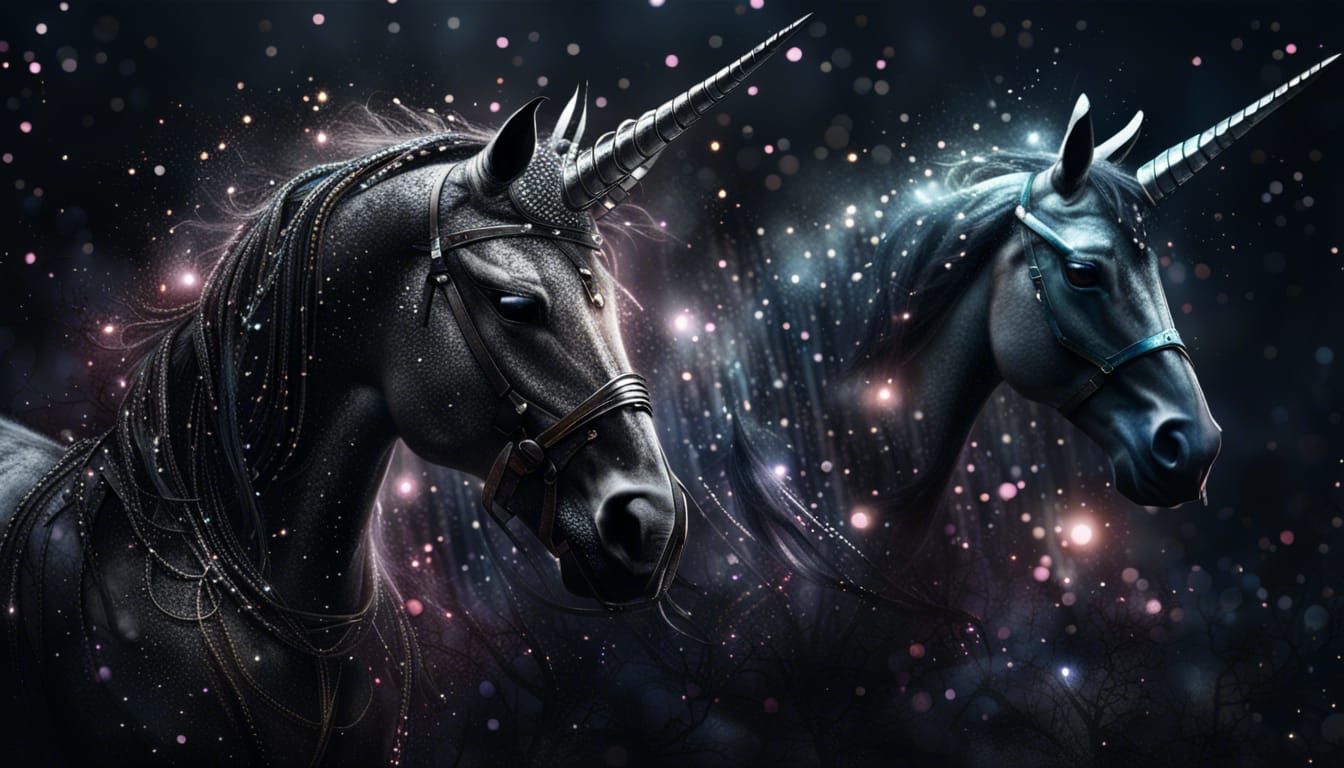 I dream of charcoal unicorns sprinkled with sparkles and gli...