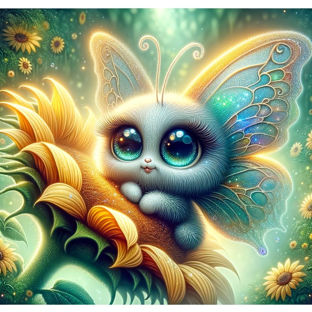 misty airbrushed and chalk illustration whimsical bashful magical appearance, hyper realistic, finely detailed, SHINY, GLOSSY, SHIMMERING GL...
