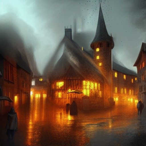 Glowing town