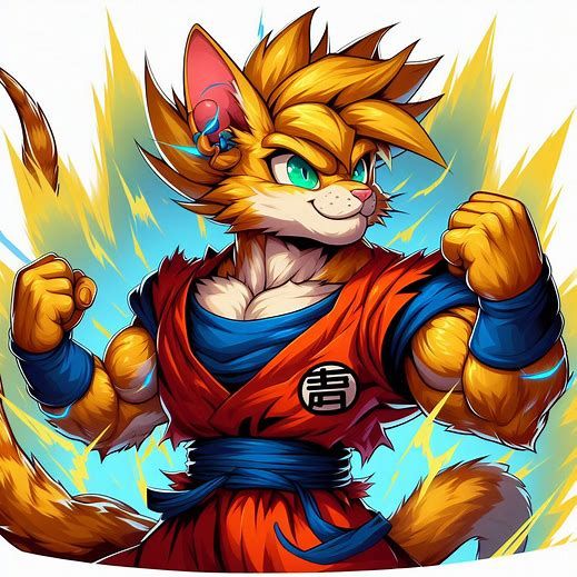 Super Saiyan cat