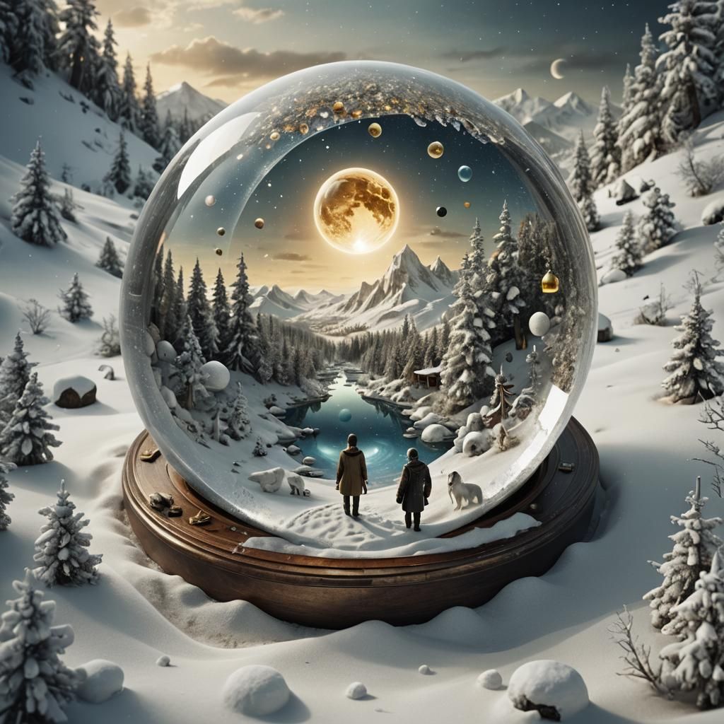Snow globe Portal  by @toomanynates